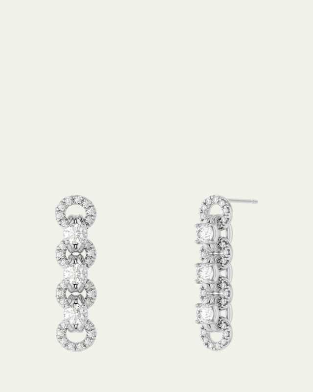18K White Gold Lumia Diamond Tennis Earrings
